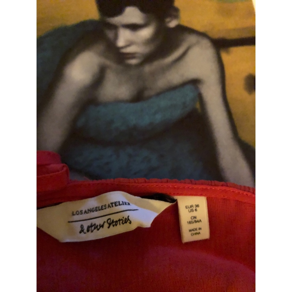 ⭐️NWOT & Other Stories-Frill Dress-Red-Midi - Picture 8 of 8